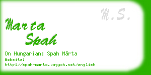 marta spah business card